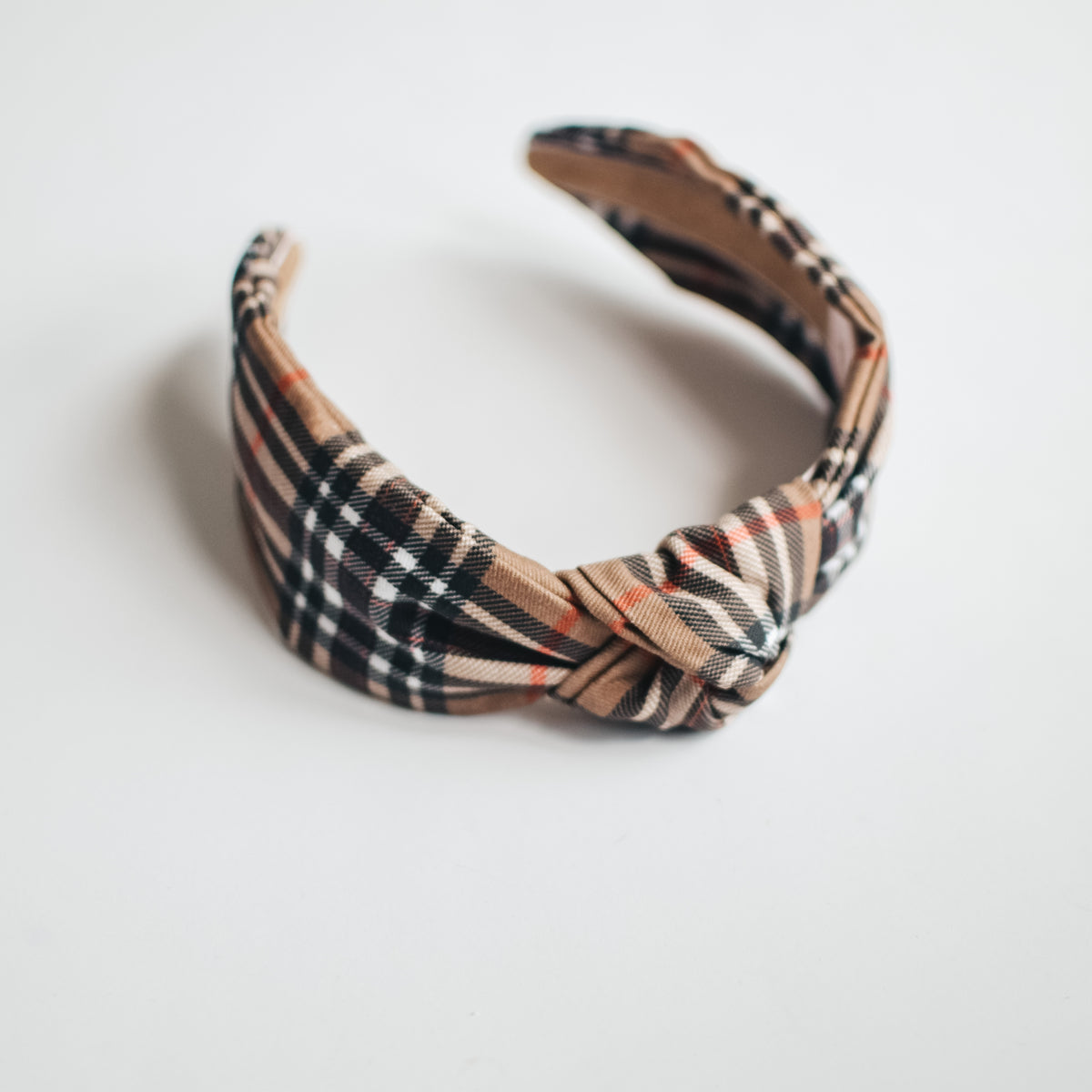 BURBERRY BRONZE GENUINE LEATHER QUILTED HEADBAND