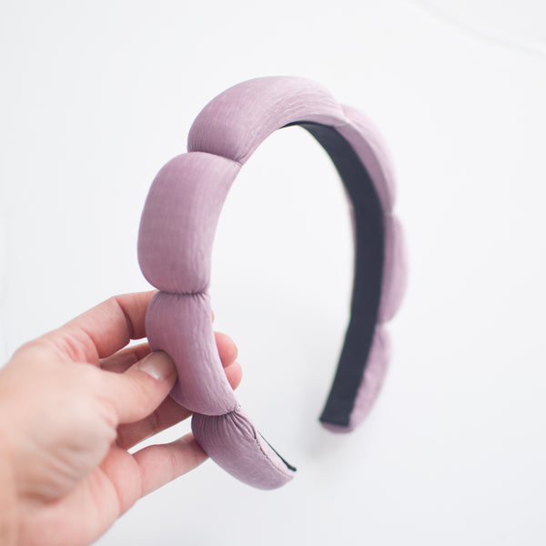 Lavender Scallop Headband, Bubble Headband, Scalloped Headband, Comfy Headband, Non-Headache Headband